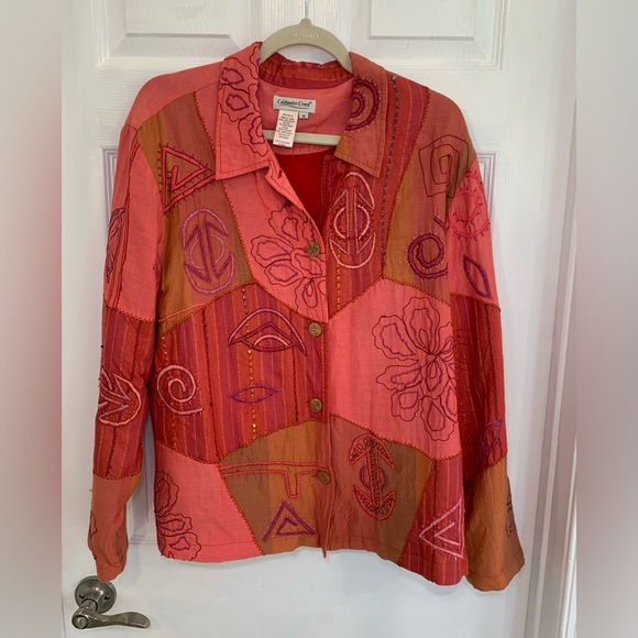 Coldwater Creek Pink and Purple Jacket - Picture 1 of 11